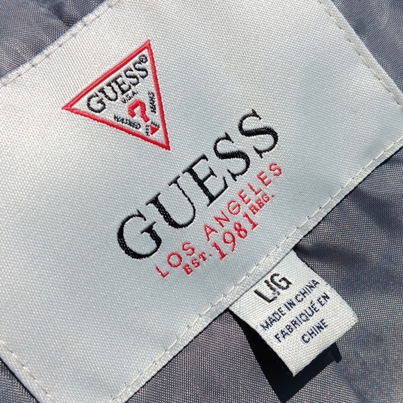 Guess Ladies (10) Button Grey Wool Blend Peaoat - Picture 15 of 16